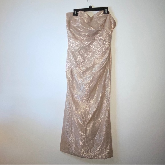 0409 NWOT David’s Bridal Strapless Gown - Picture 9 of 13